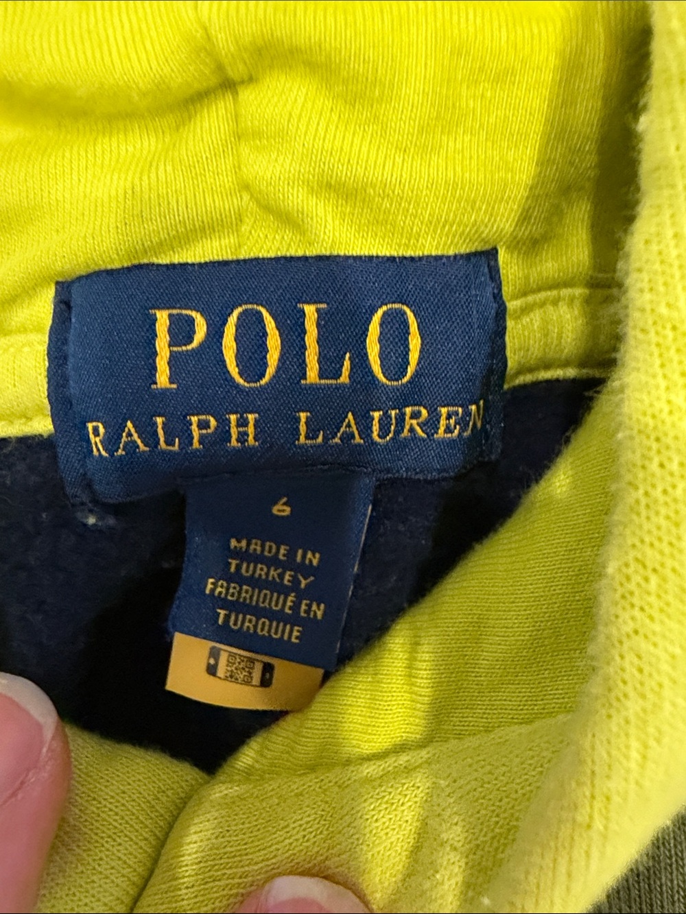 Polo by Ralph Lauren Colorblock Hoodie with Polo Bear - Yellow/Olive/Blue/Orange - Picture 2 of 3